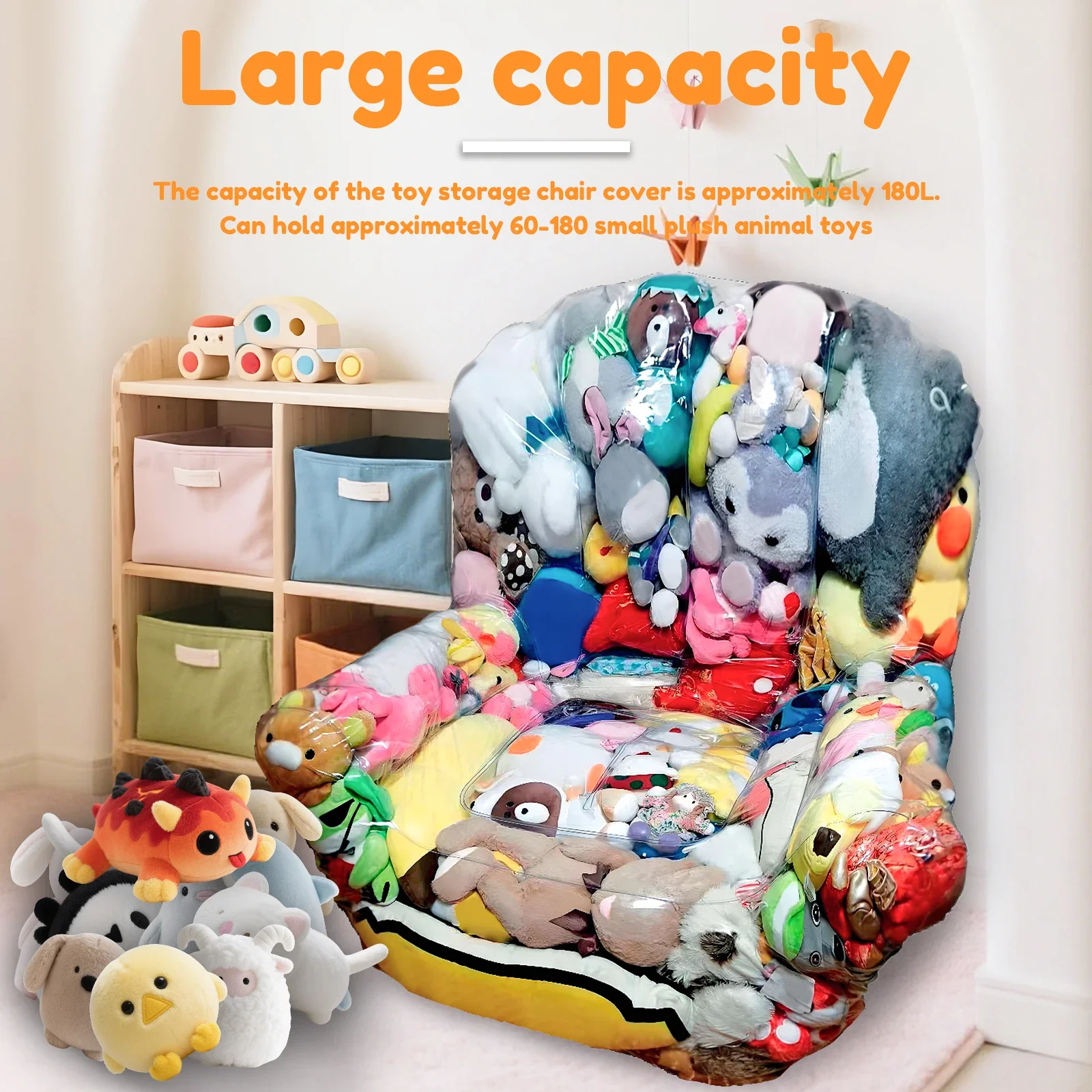 180L PVC Clear Stuffed Animal  - Baby Nursery Chair recension och pris