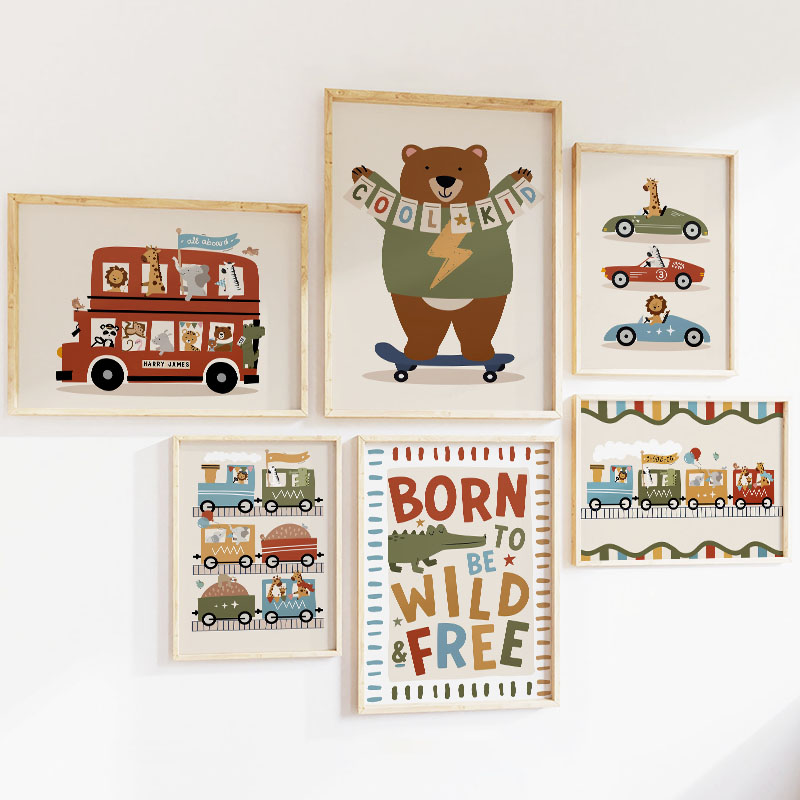 1pc Frameless Funny Cartoon An - Baby Zebra Nursery recension och pris