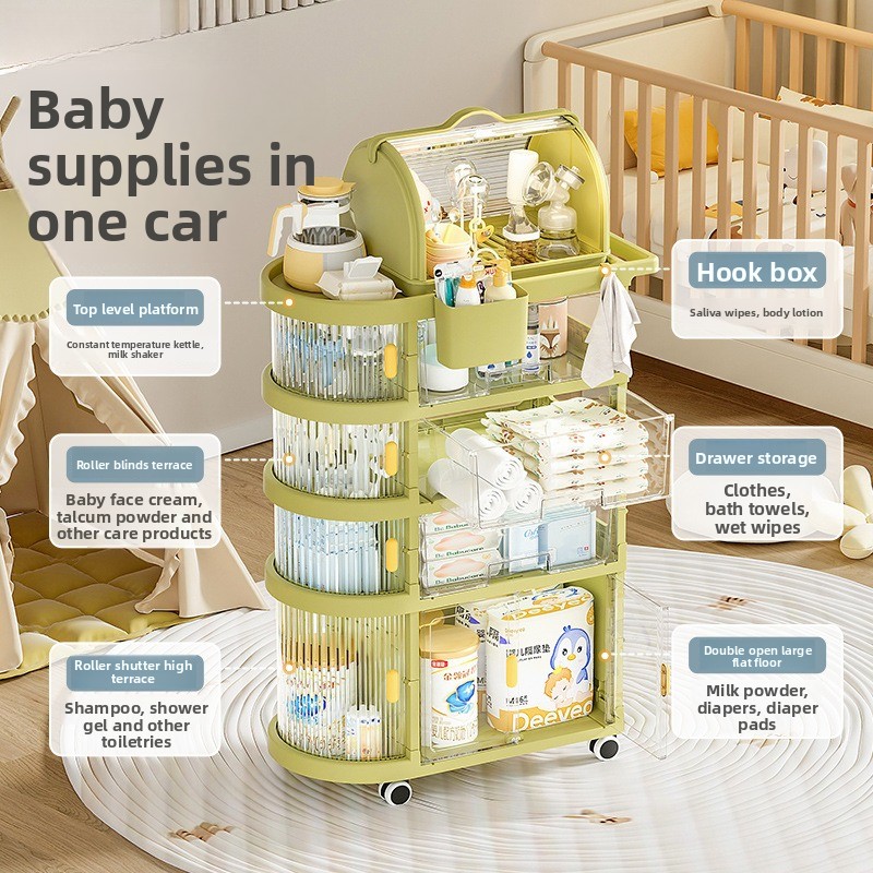 Hanging Floor Cart Baby Organi - Baby Nursery Trolley recension och pris