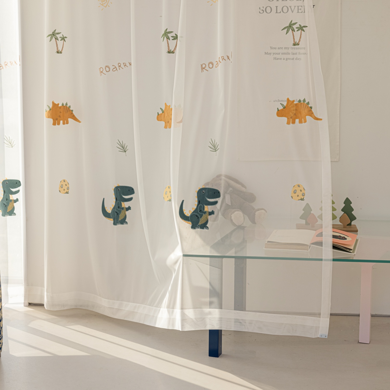 Blue Cartoon Dinosaur Kids Bla - Baby Nursery Blackout Curtains recension och pris