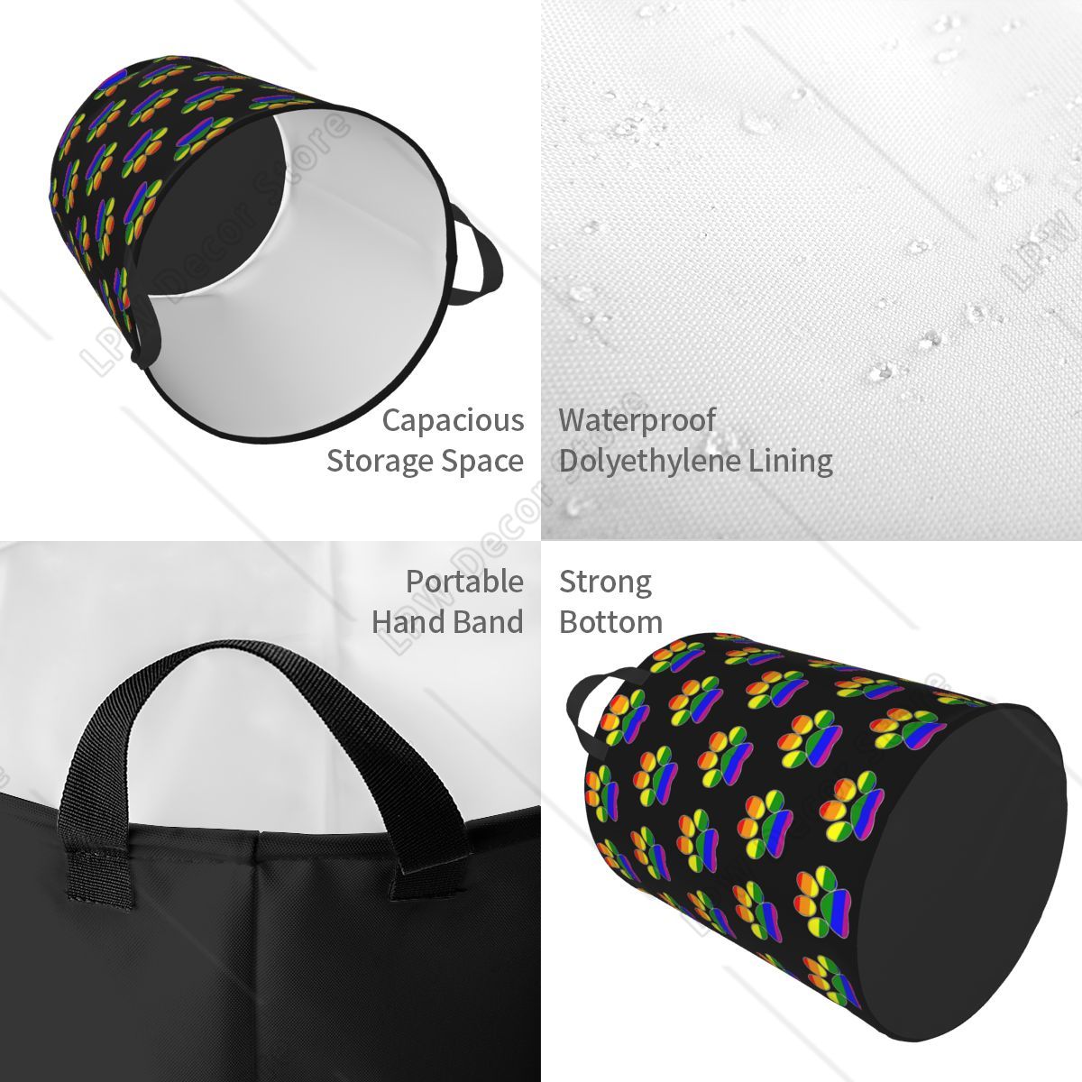Custom LGBT Pride Gay Paw Laun - Baby Nursery Laundry Basket recension och pris