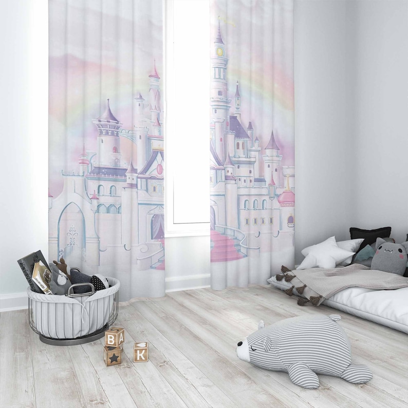 Princess Castle Nursery Curtai - Baby Nursery Blackout Curtains recension och pris