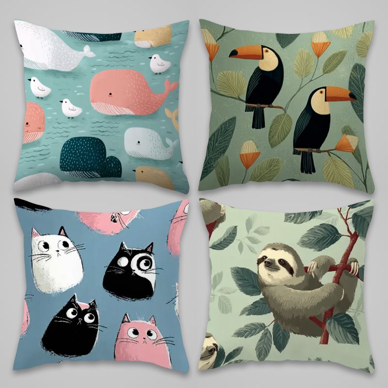 4 Piece Pillowcase Set Cute An - Baby Nursery Chair recension och pris