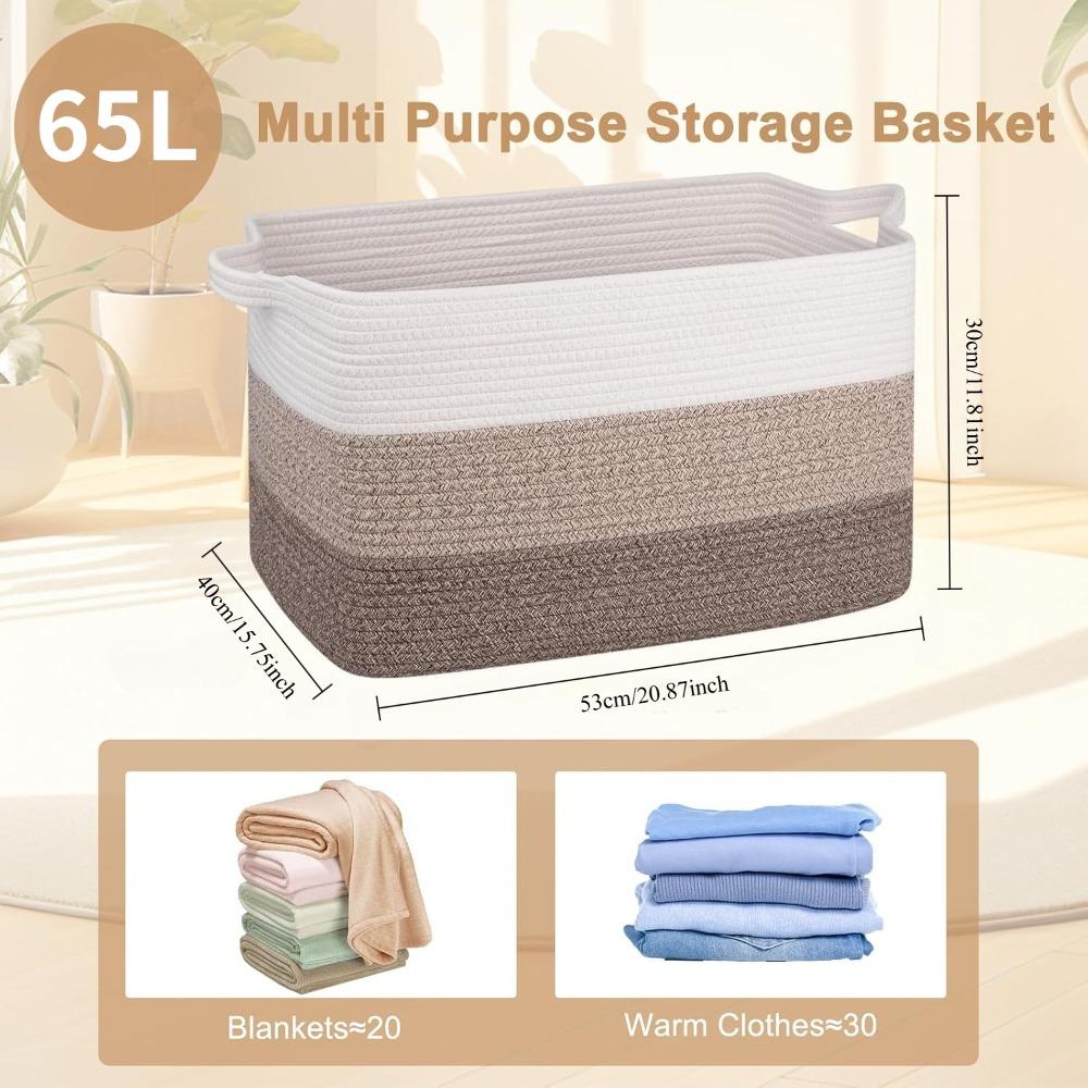 Extra Large 65L Woven Storage  - Baby Nursery Laundry Basket recension och pris