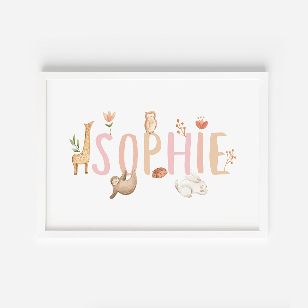 Name Custom Poster Nursery Can - Baby Nursery Name Letters recension och pris