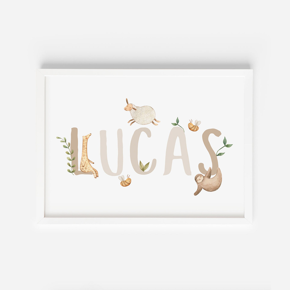 Name Custom Poster Nursery Can - Baby Nursery Name Letters recension och pris