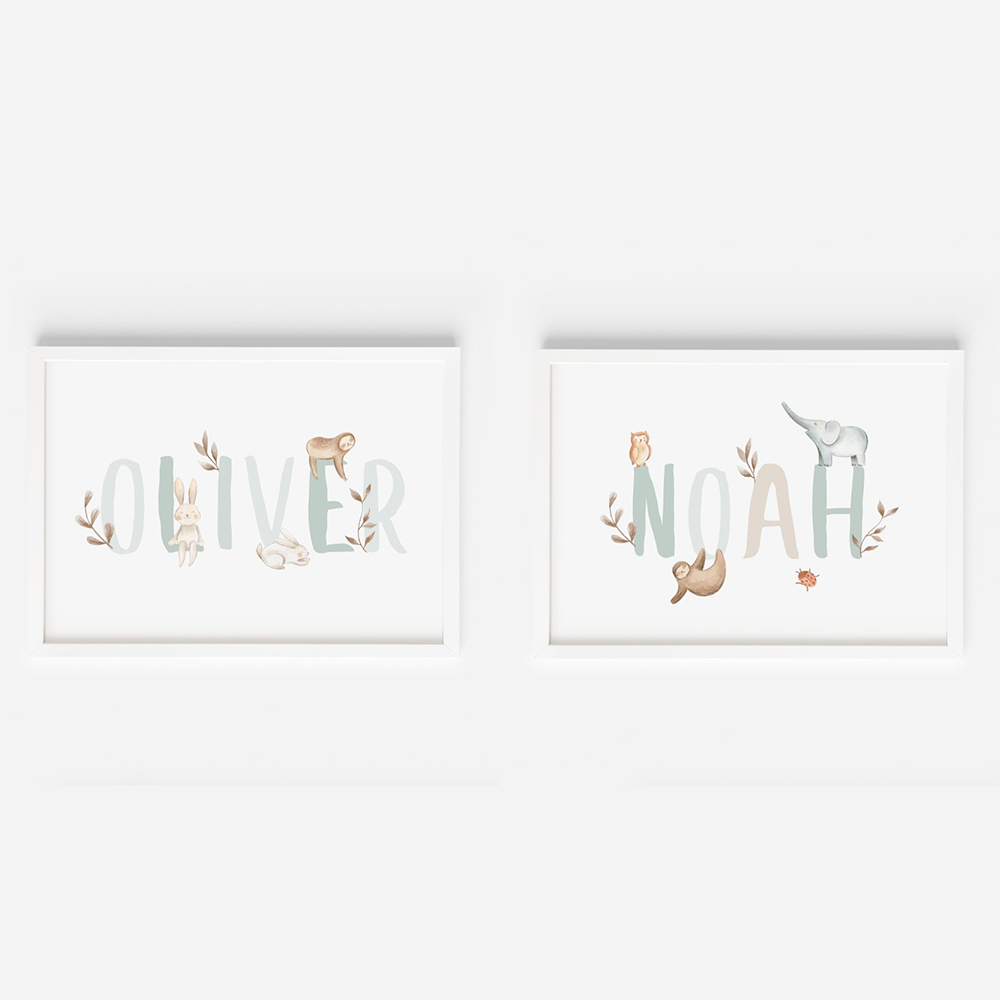 Name Custom Poster Nursery Can - Baby Nursery Name Letters recension och pris