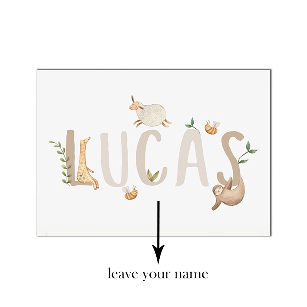 Name Custom Poster Nursery Can - Baby Nursery Name Letters recension och pris