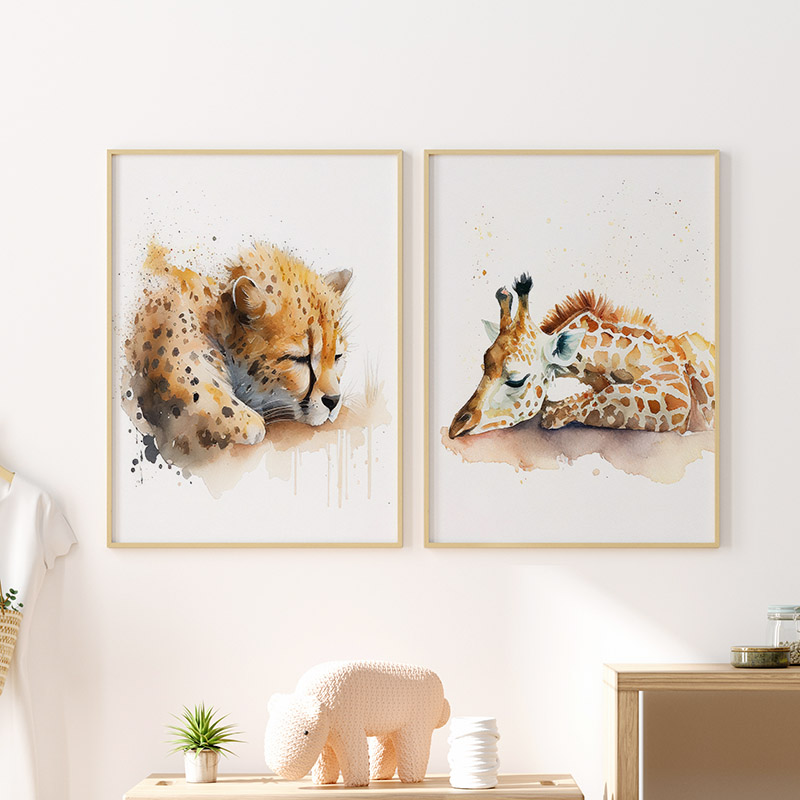 Watercolor Sleeping Safari Ani - Baby Zebra Nursery recension och pris