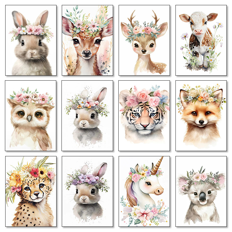 Baby Bear Bunny Deer Raccoon O - Baby Unicorn Nursery recension och pris