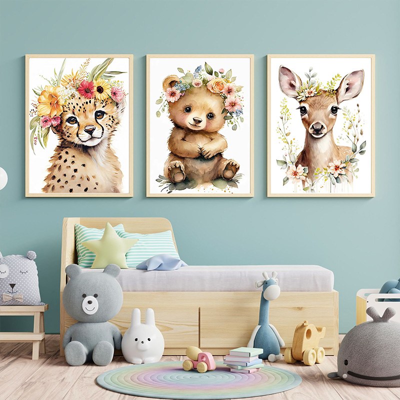 Baby Bear Bunny Deer Raccoon O - Baby Unicorn Nursery recension och pris