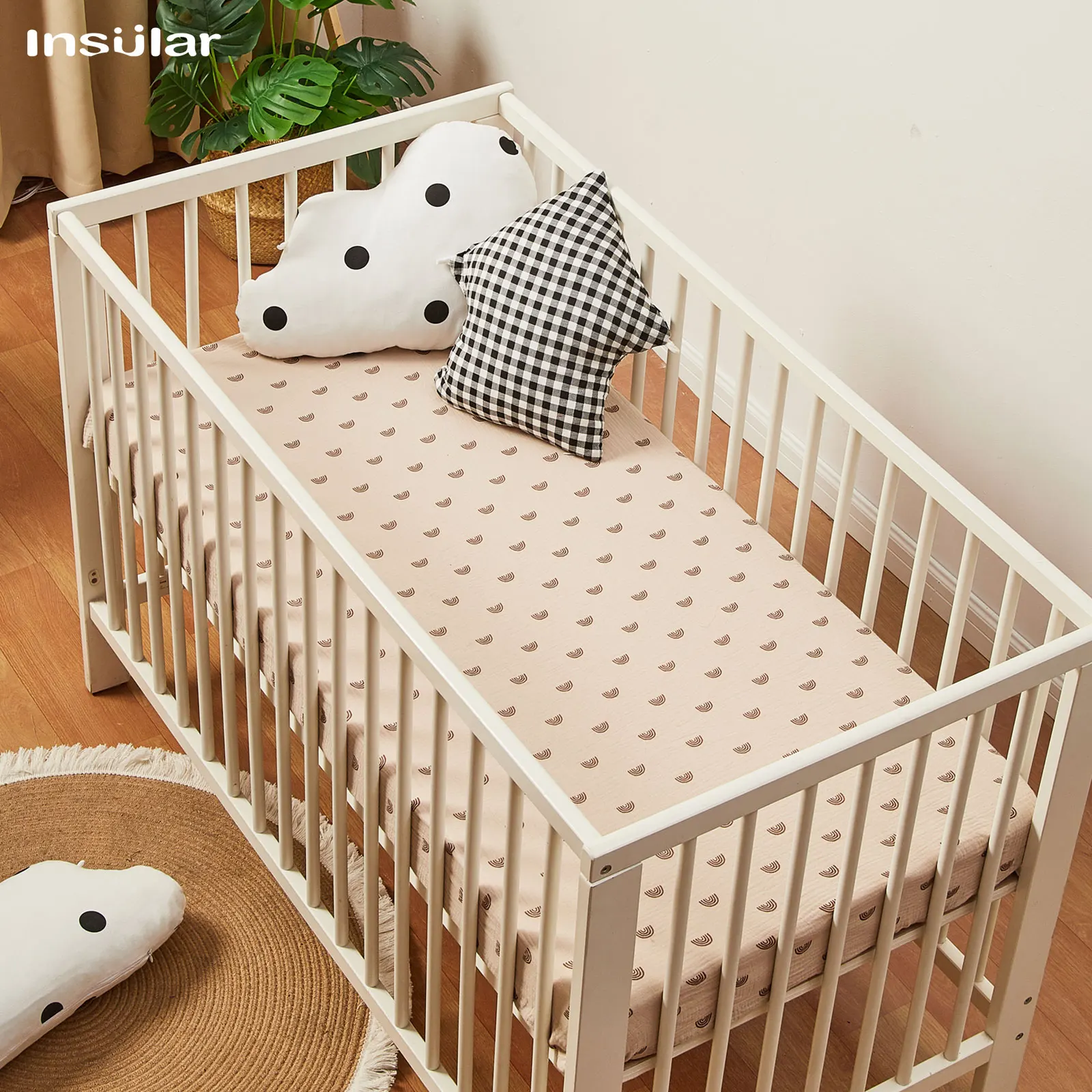 130*70cm Crib Fitted Sheets So - Baby Nursery Sale recension och pris