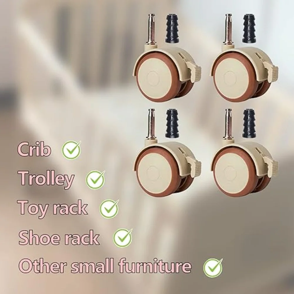 1/4 Pcs Nylon Swivel Caster Wh - Baby Nursery Trolley recension och pris