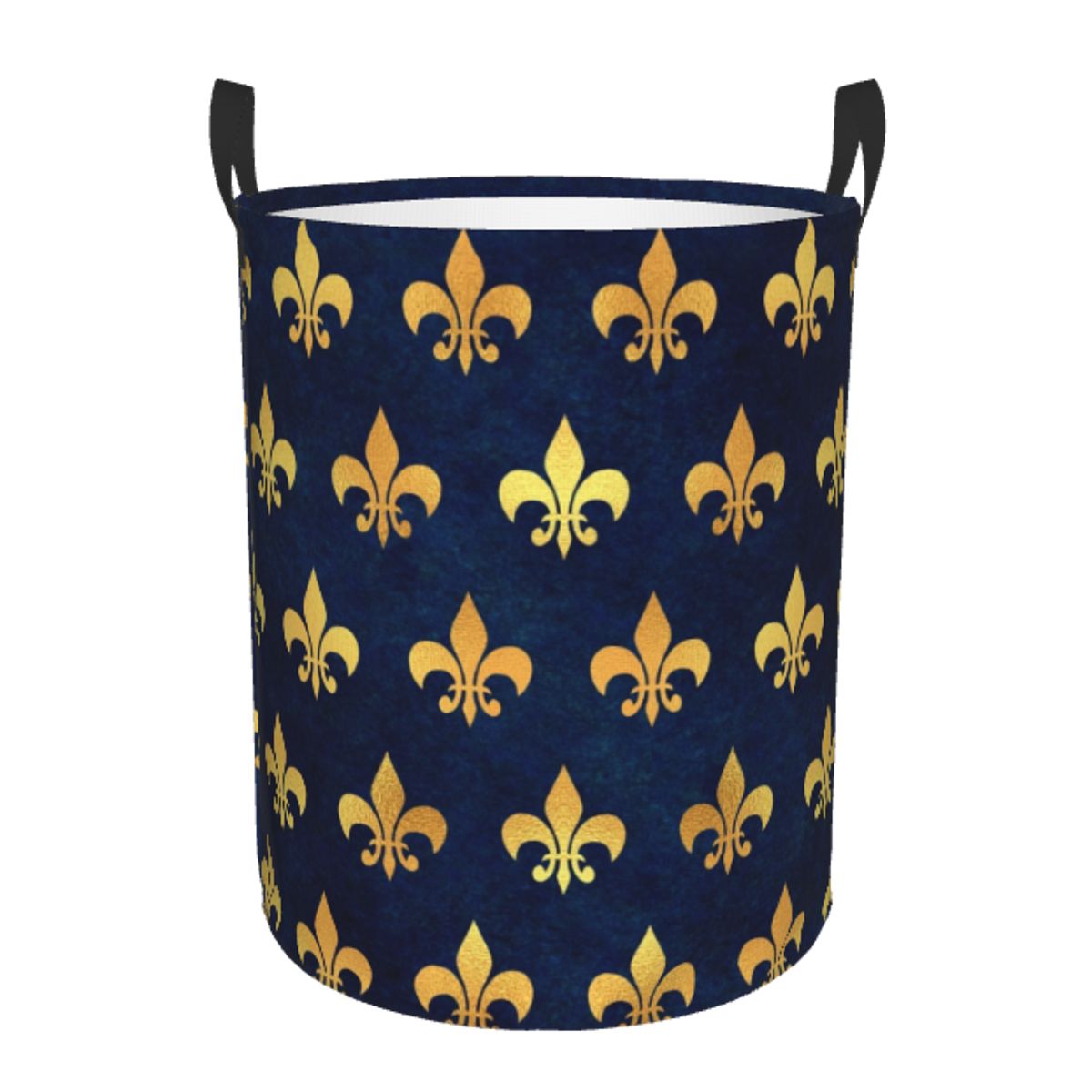 Royal Gold Blue Grunge Fleur D - Baby Nursery Laundry Basket recension och pris
