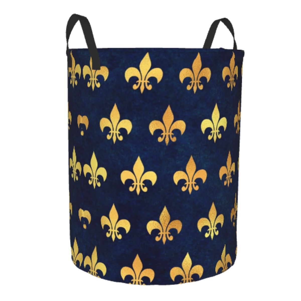 Royal Gold Blue Grunge Fleur D - Baby Nursery Laundry Basket recension och pris