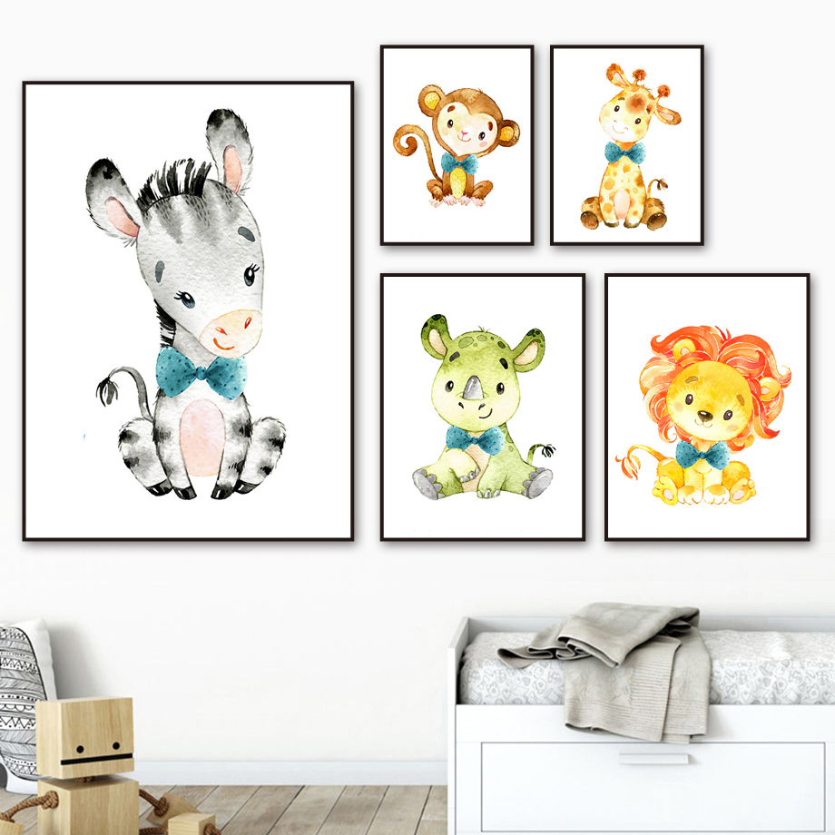 Wall Art Canvas Painting Carto - Baby Zebra Nursery recension och pris