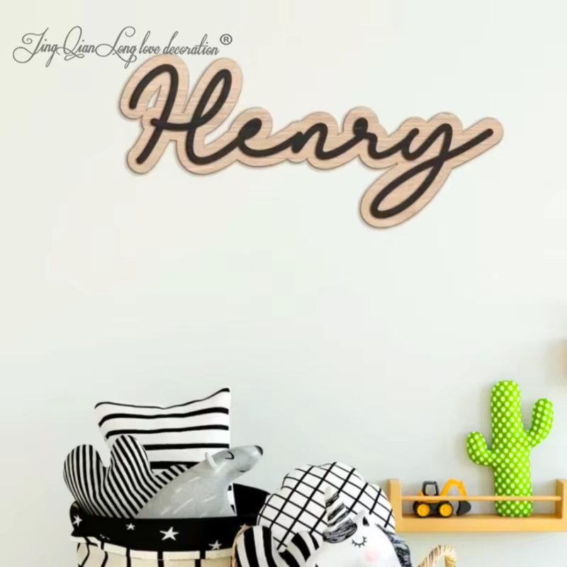 Custom Wooden Name Sign for Nu - Baby Nursery Name Letters recension och pris